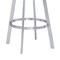 Armen Living Dione 30" Bar Height Swivel Gray Faux Leather and Brushed Stainless Steel Bar Stool 840254335127 - alternate 3